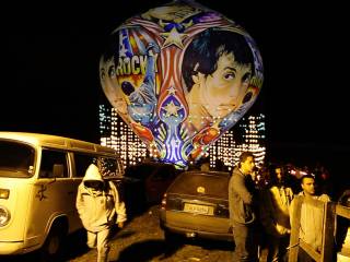 pohled na balon na kterém je Rocky Balboa